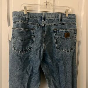 Carhartt Jeans Men 36x32 Blue Relaxed Fit B17 STW Casual Denim Workwear Pants